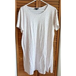 1990s VINTAGE Lands' End Direct Merchants Pink and Yellow Floral Night dress